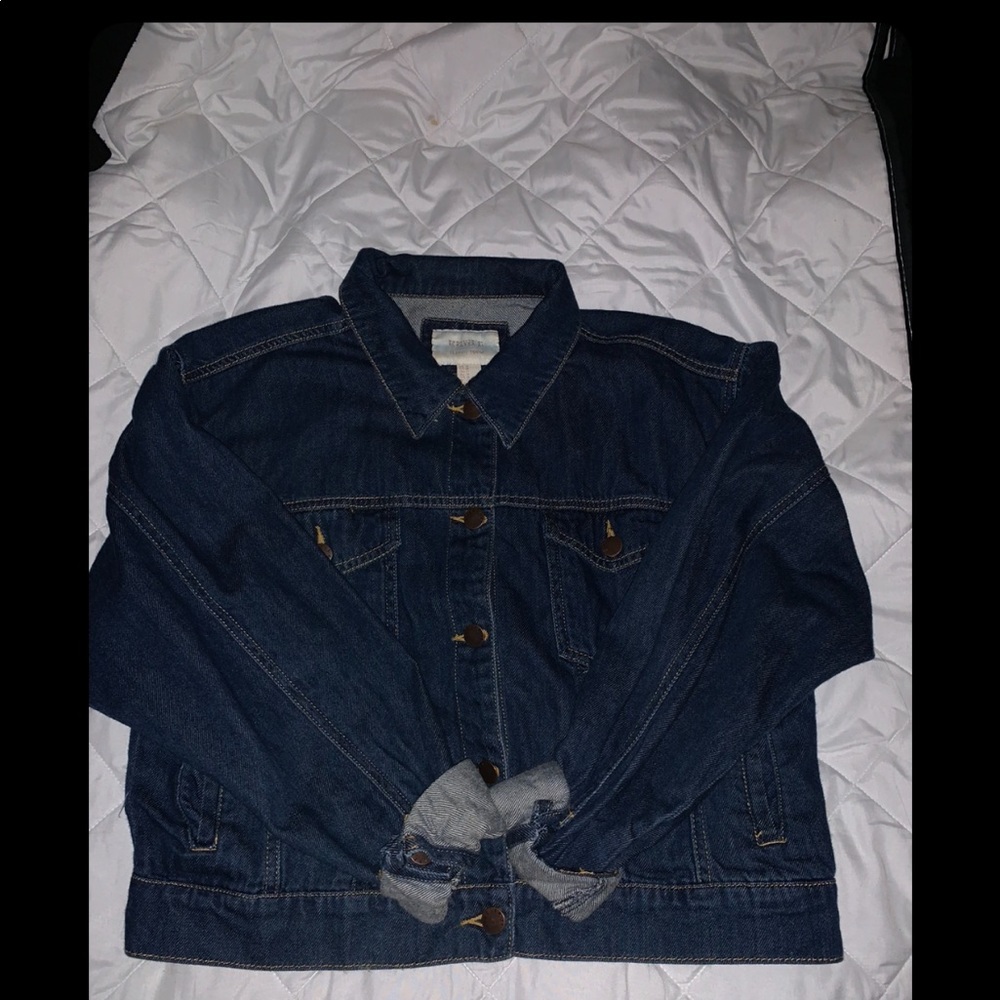 Forever 21 Dark blue denim crop jacket